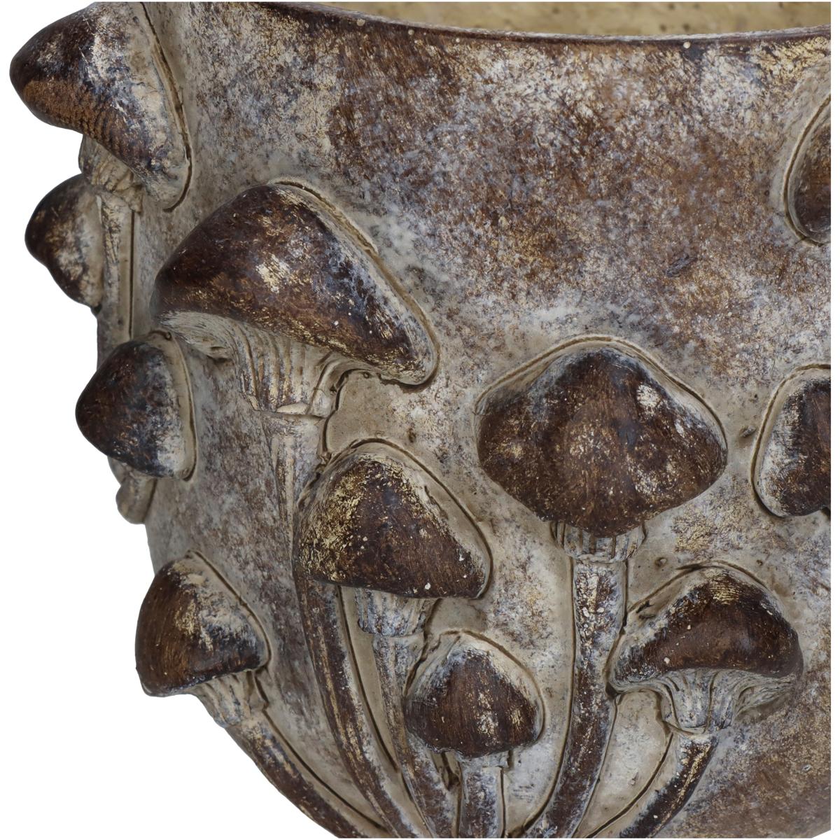 Κασπώ 'Μανιτάρια' Τσιμεντένιο Αντικέ Καφέ 19x19x15