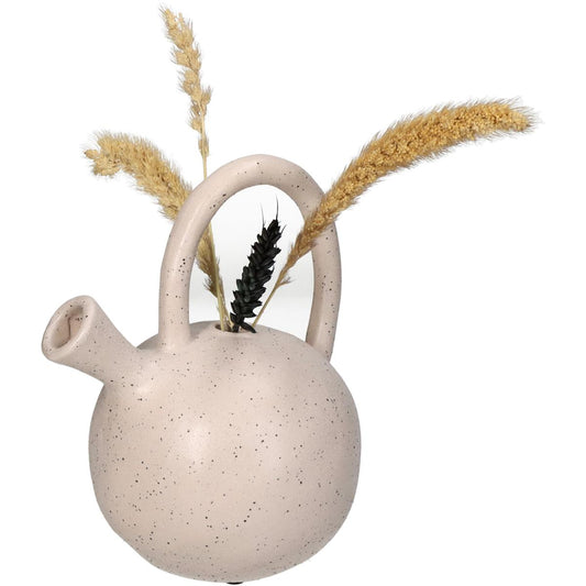 Βάζο 'Τσαγιέρα' Κεραμικό Αντικέ Εκρού 16x14x20