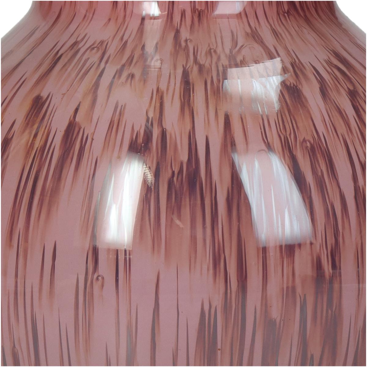 Βάζο Γυάλινο Ροζ/Διάφανο 15x15x16