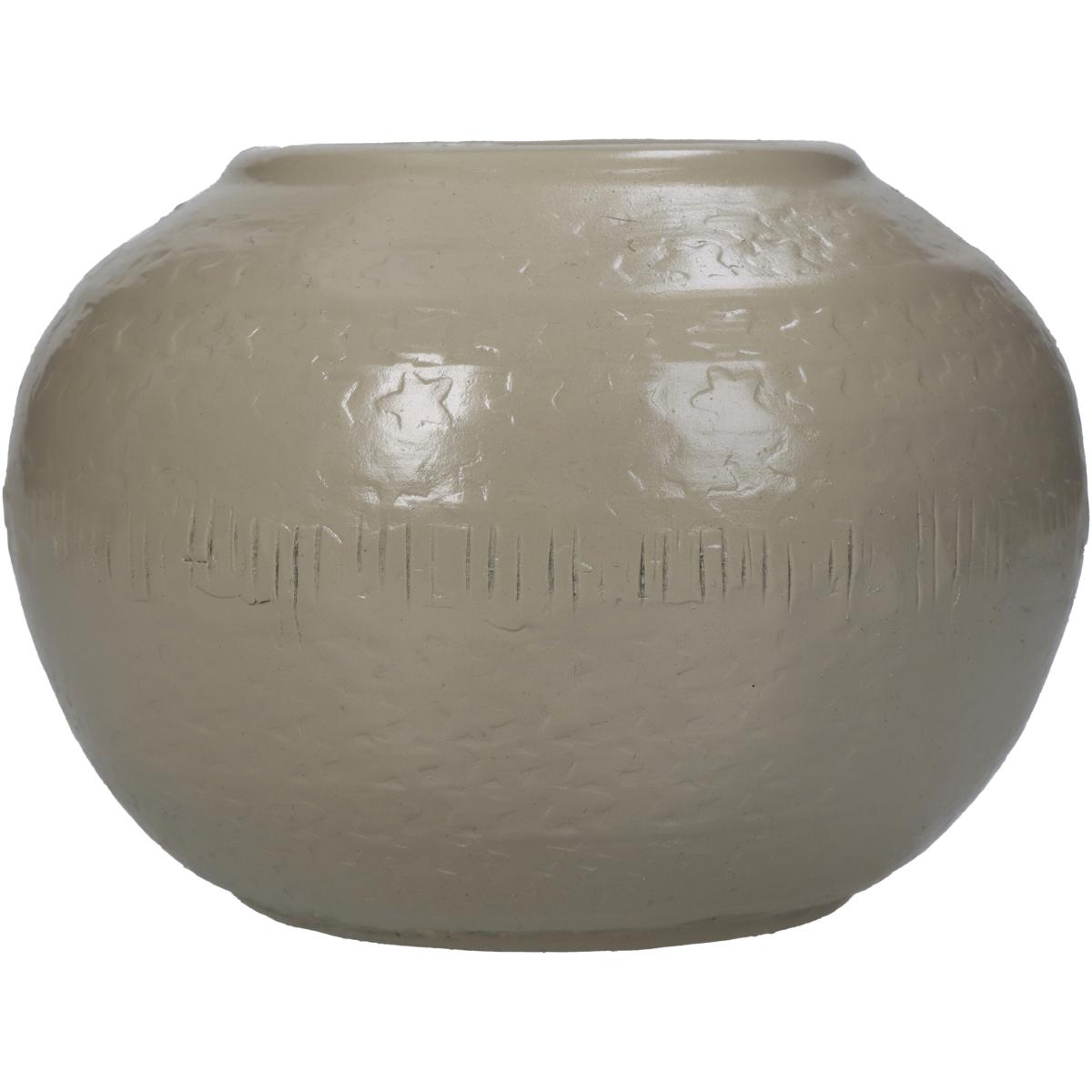 Βάζο Αλουμινένιο Εκρού 15x15x11