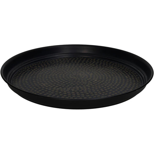 Δίσκος Στρογγυλός Αλουμινένιος Μαύρος/Χρυσός 46x46x5