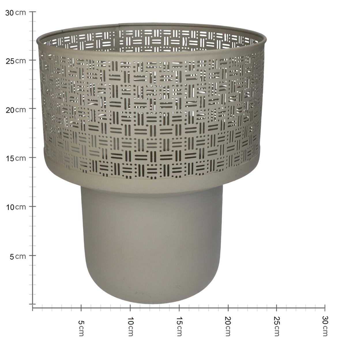 Φανάρι Ιβουάρ Μέταλλο 24x24x42.5 Σετ 3 Τμχ