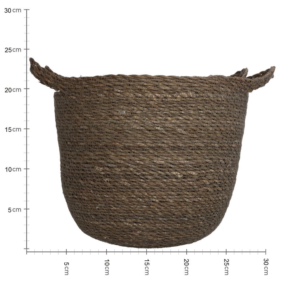 Καλάθι Καφέ Seagrass 25x25x24 Σετ 3 Τμχ