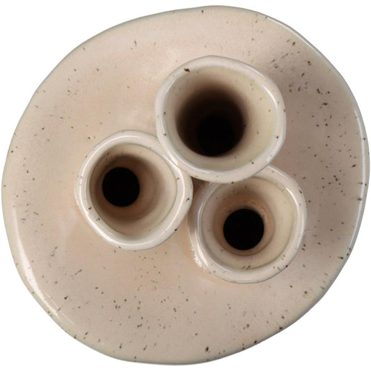 Βάζο Πορσελάνινο Αντικέ Εκρού 14x13x19