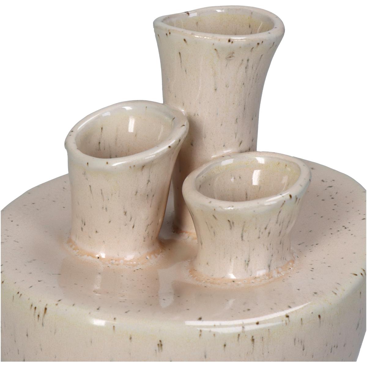 Βάζο Πορσελάνινο Αντικέ Εκρού 14x13x19