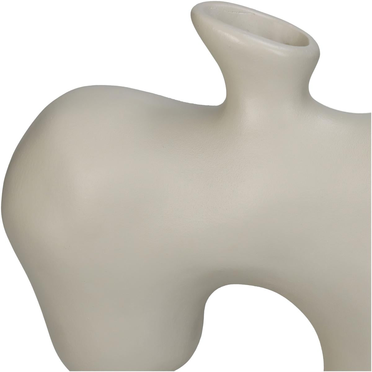 Βάζο Πολυρεσίνης Εκρού 23x8x24