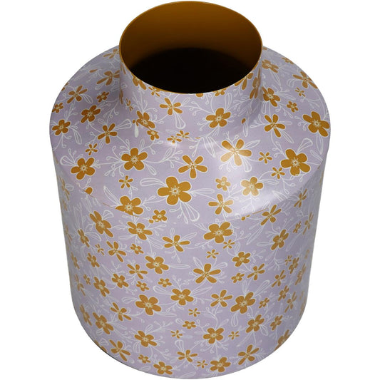 Βάζο 'Λουλούδια' Μεταλλικό Πολύχρωμο 17x17x21