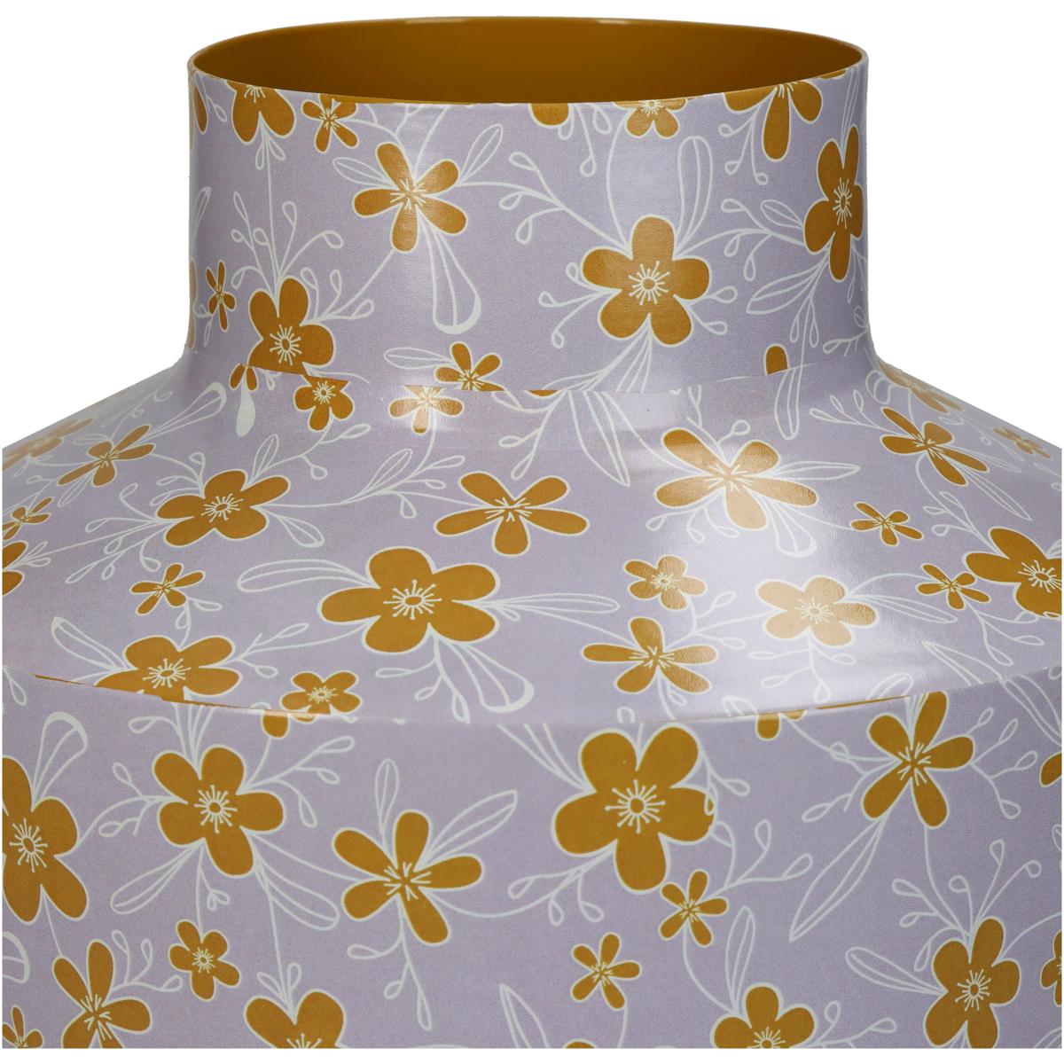 Βάζο 'Λουλούδια' Μεταλλικό Πολύχρωμο 17x17x21
