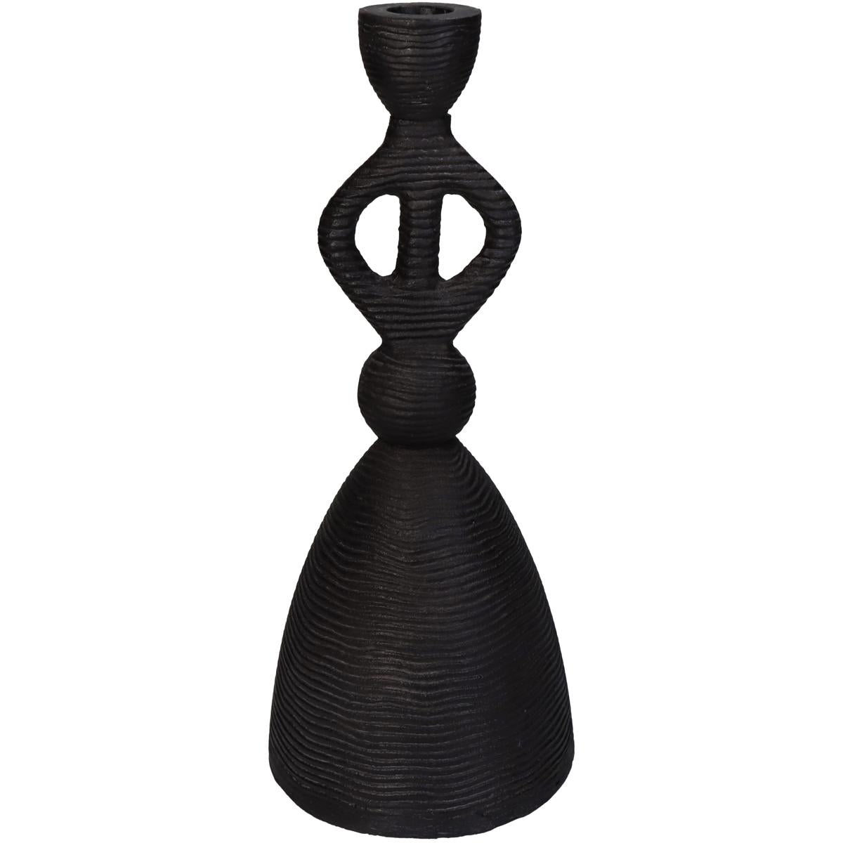 Κηροπήγιο Αλουμινένιο Μαύρο 12x12x27