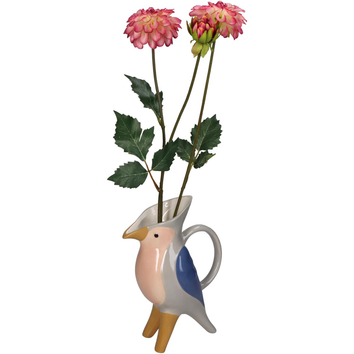 Βάζο 'Πουλί' Κεραμικό Πολύχρωμο 15x9x21