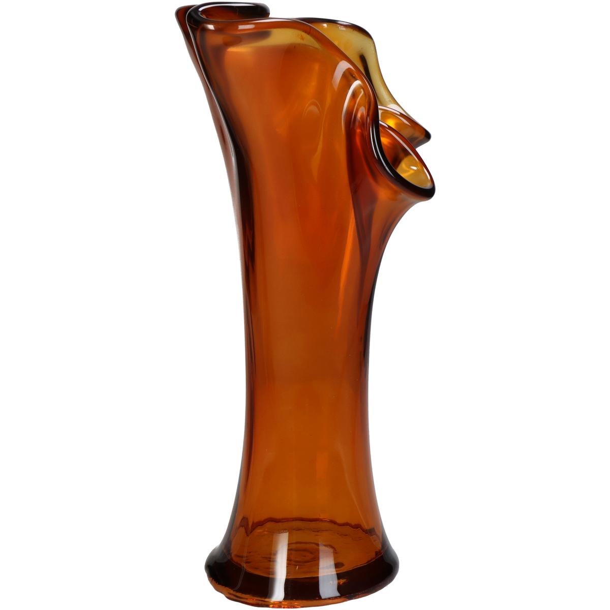 Βάζο Γυάλινο Καφέ 20x20x30