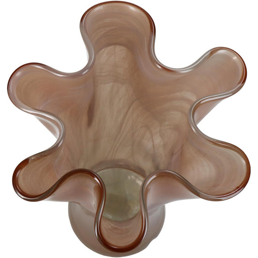 Βάζο Γυάλινο Καφέ 20x20x25