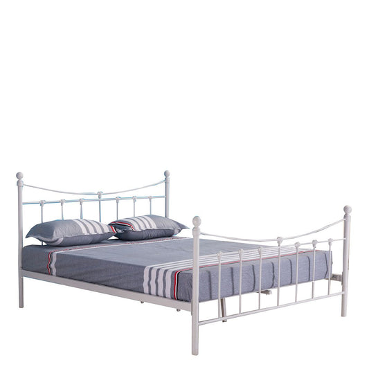 ArteLibre Κρεβάτι Διπλό Μεταλλικό Λευκό 14250011