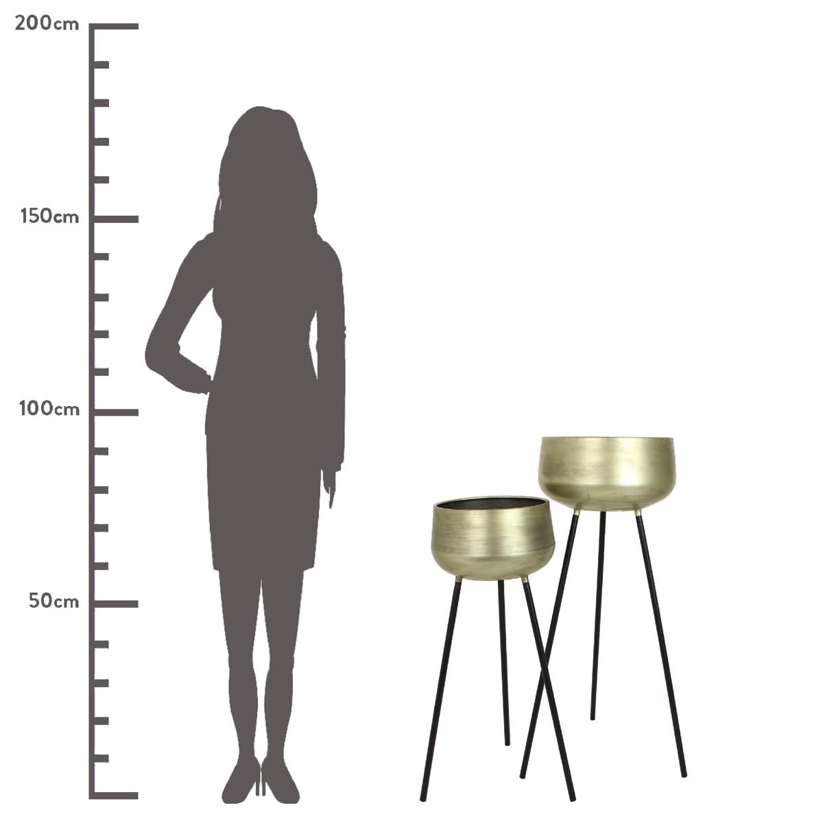 Κασπώ Σαμπανί Μέταλλο 46x46x89 Σετ 2 Τμχ