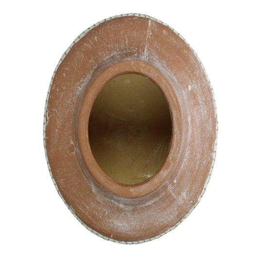 Βάζο Κεραμικό Αντικέ Καφέ/Λευκό 22x22x20