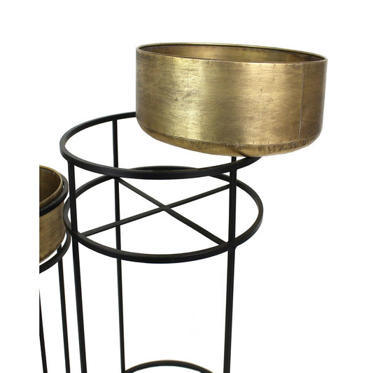 Κασπώ Χρυσό Μέταλλο 45x45x65.5 Σετ 2 Τμχ