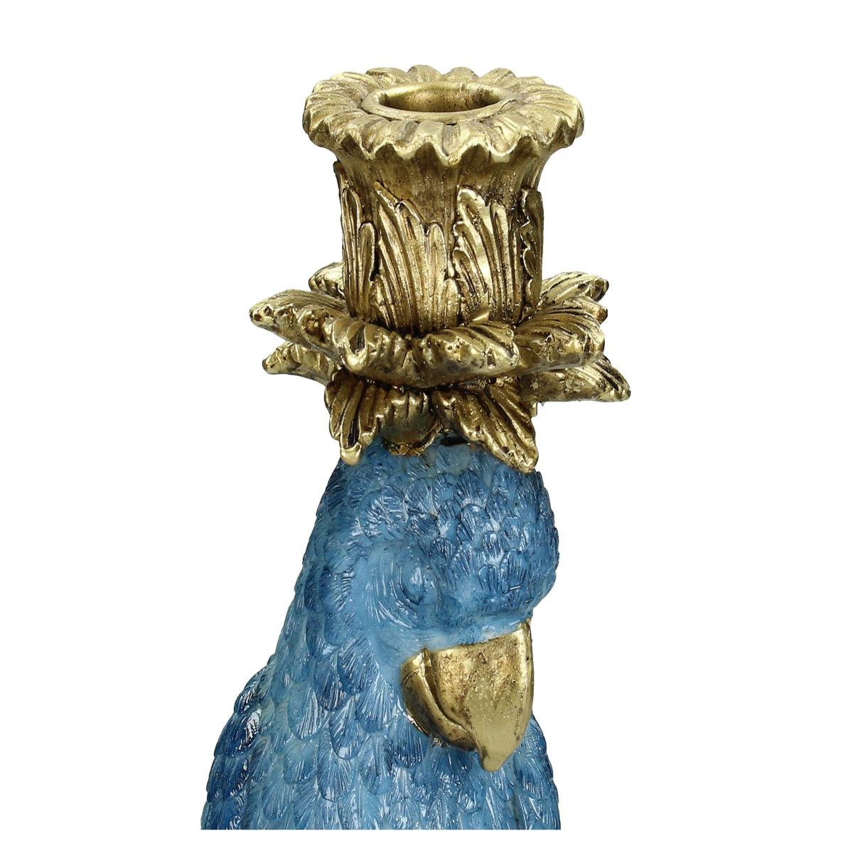 Κηροπήγιο 'Πουλί' Πολυρεσίνης Πολύχρωμο 14x14x36