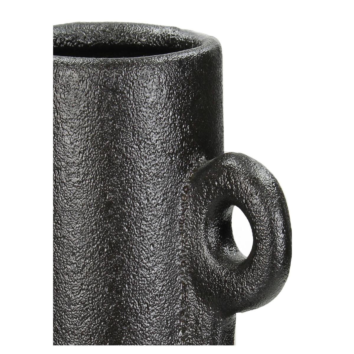 Βάζο Κεραμικό Μαύρο 13x13x34