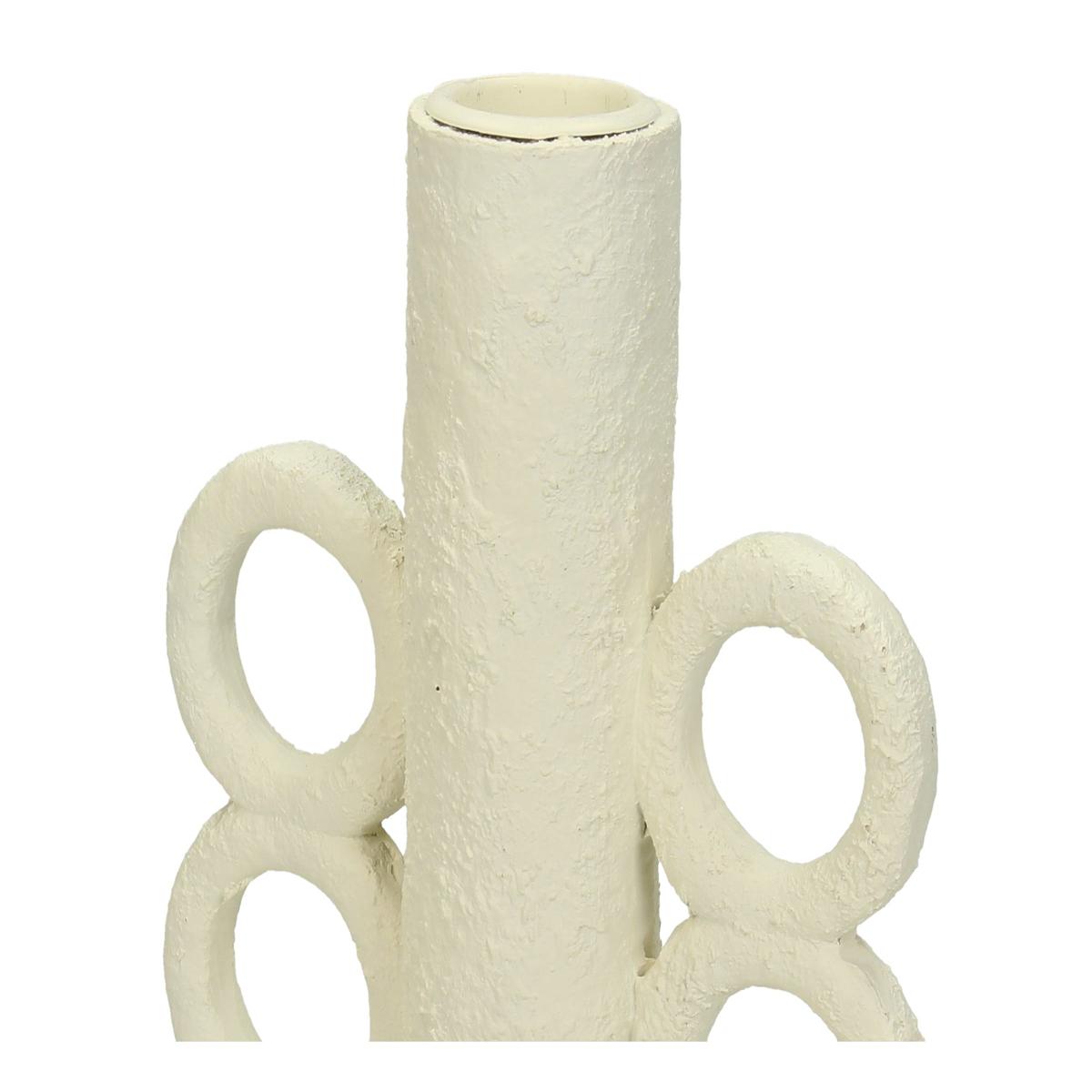 Κηροπήγιο Πολυρεσίνης Λευκό 11x11x16