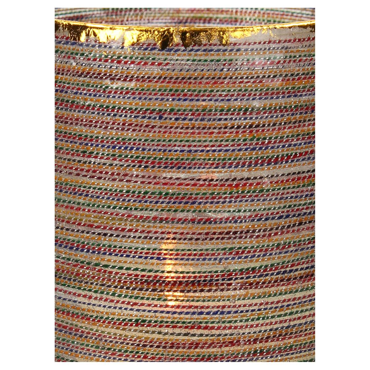 Κηροπήγιο Γυάλινο Πολύχρωμο 12x12x15