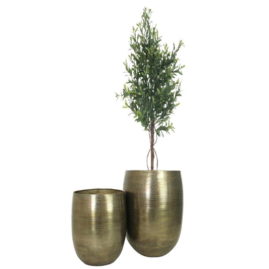 Κασπώ Μπρονζέ Αλουμίνιο 54x54x61 Σετ 2 Τμχ