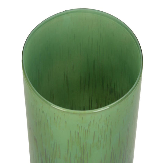 Κηροπήγιο Γυάλινο Πράσινο/Διάφανο 19x19x23
