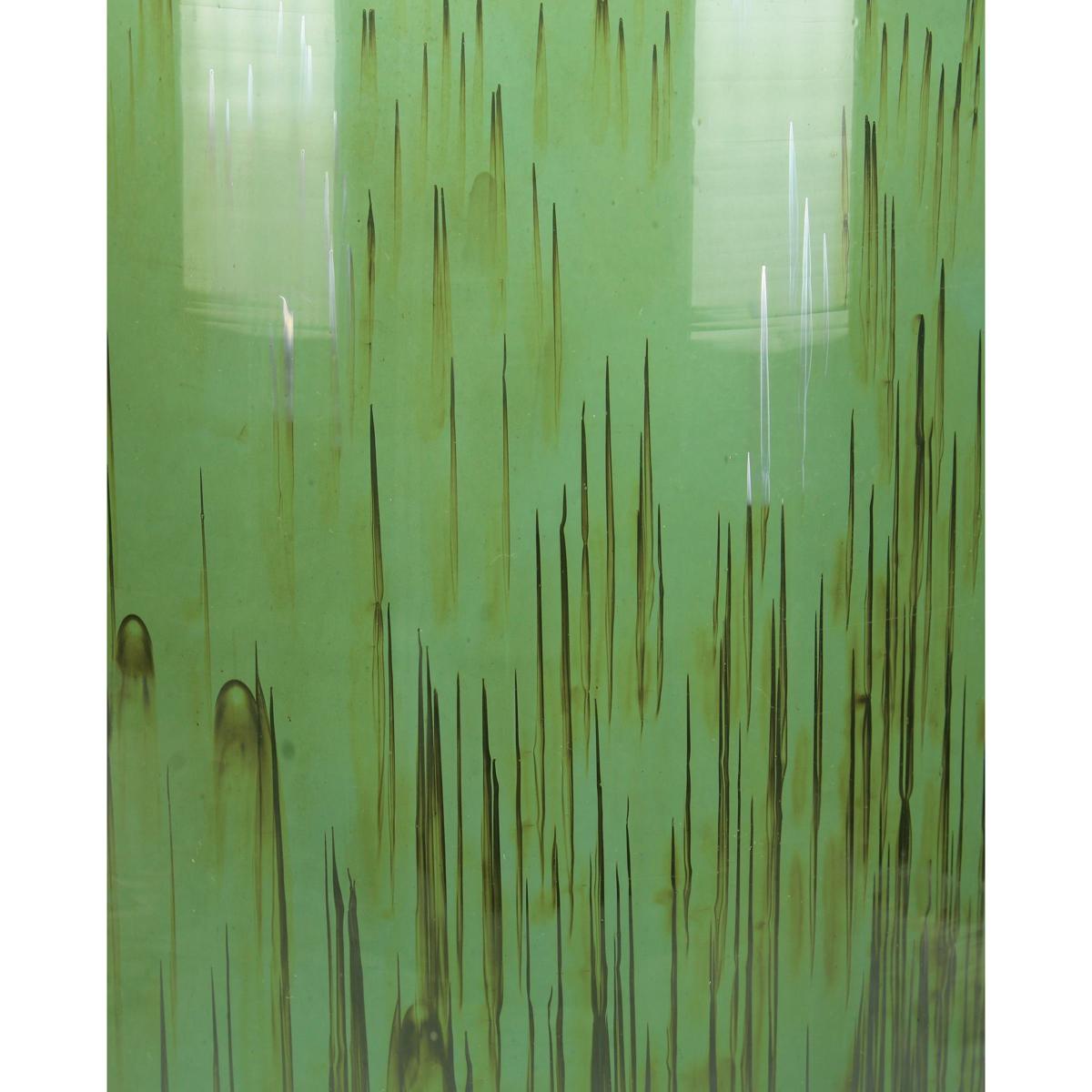 Κηροπήγιο Γυάλινο Πράσινο/Διάφανο 19x19x23