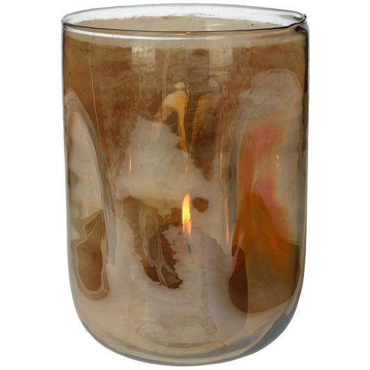 Κηροπήγιο Γυάλινο Χρυσό 17x17x17