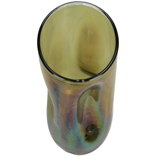 Κηροπήγιο Γυάλινο Καφέ 14x14x20