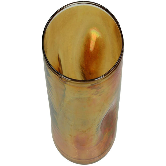 Κηροπήγιο Γυάλινο Πορτοκαλί 18x18x26