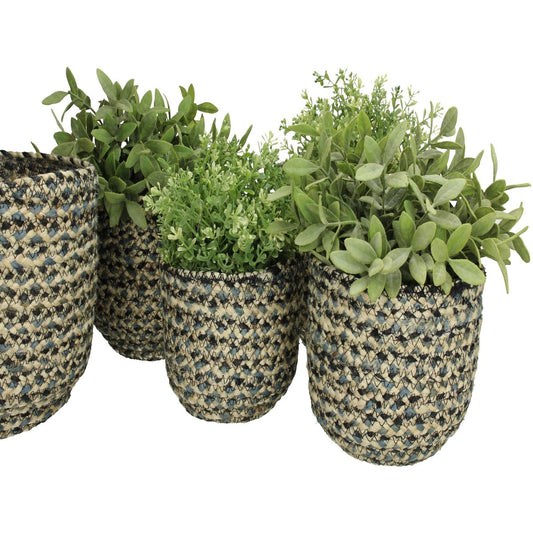 Κασπώ Μπλε Γιούτα 21x21x15 Σετ 5 Τμχ