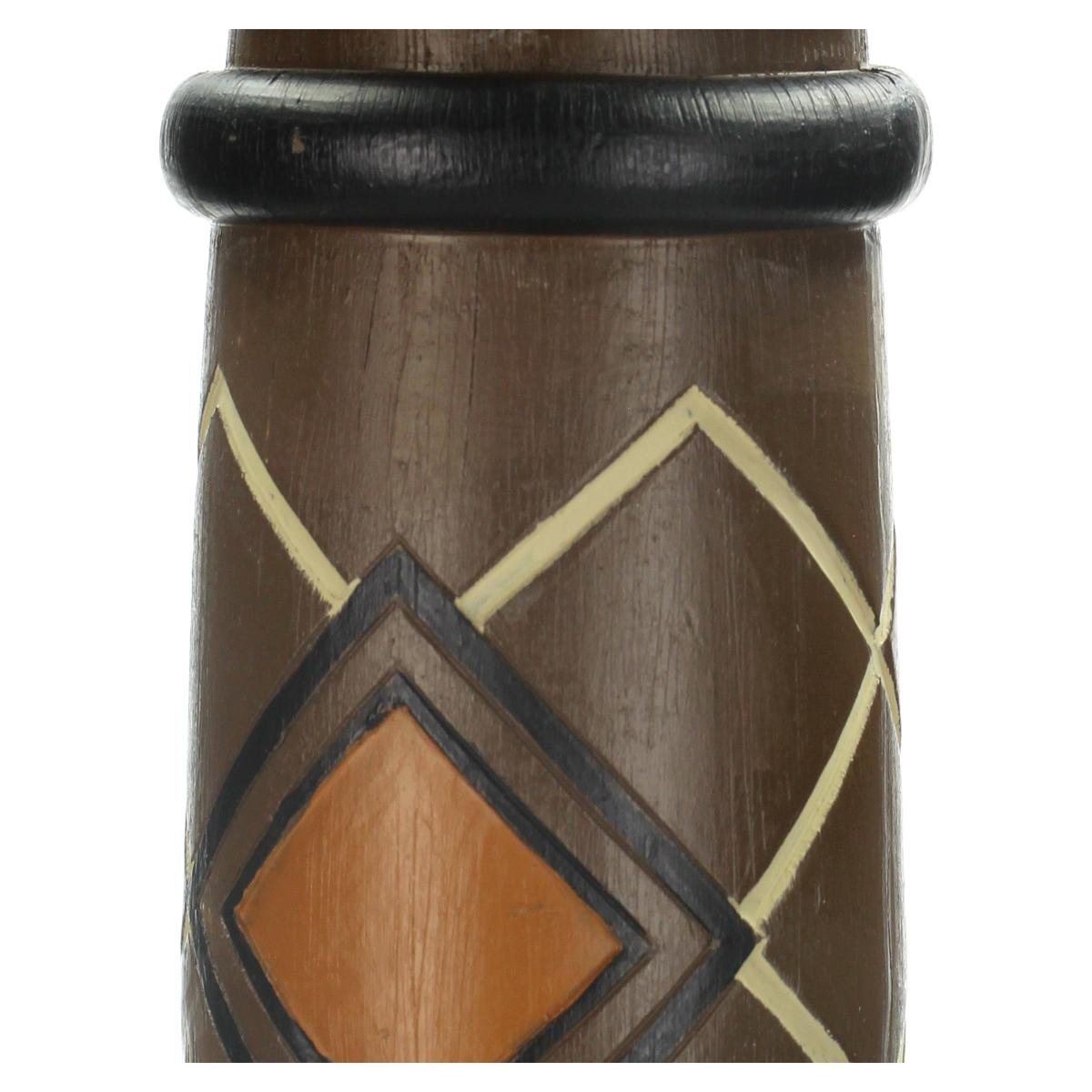 Επιτραπέζιο Διακοσμητικό Tribal Πολυρεσίνης Πολύχρωμο 10x10x65