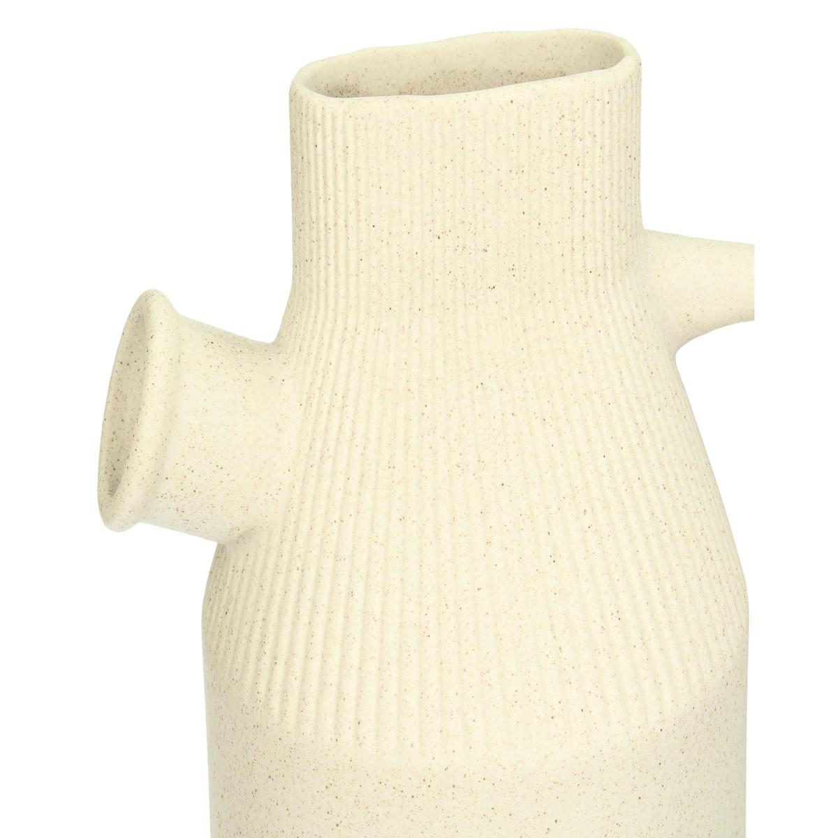 Βάζο Πορσελάνινο Αντικέ Εκρού 15x10x26