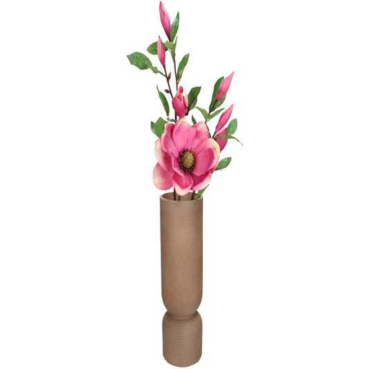 Βάζο Πολυρεσίνης Καφέ 10x10x30