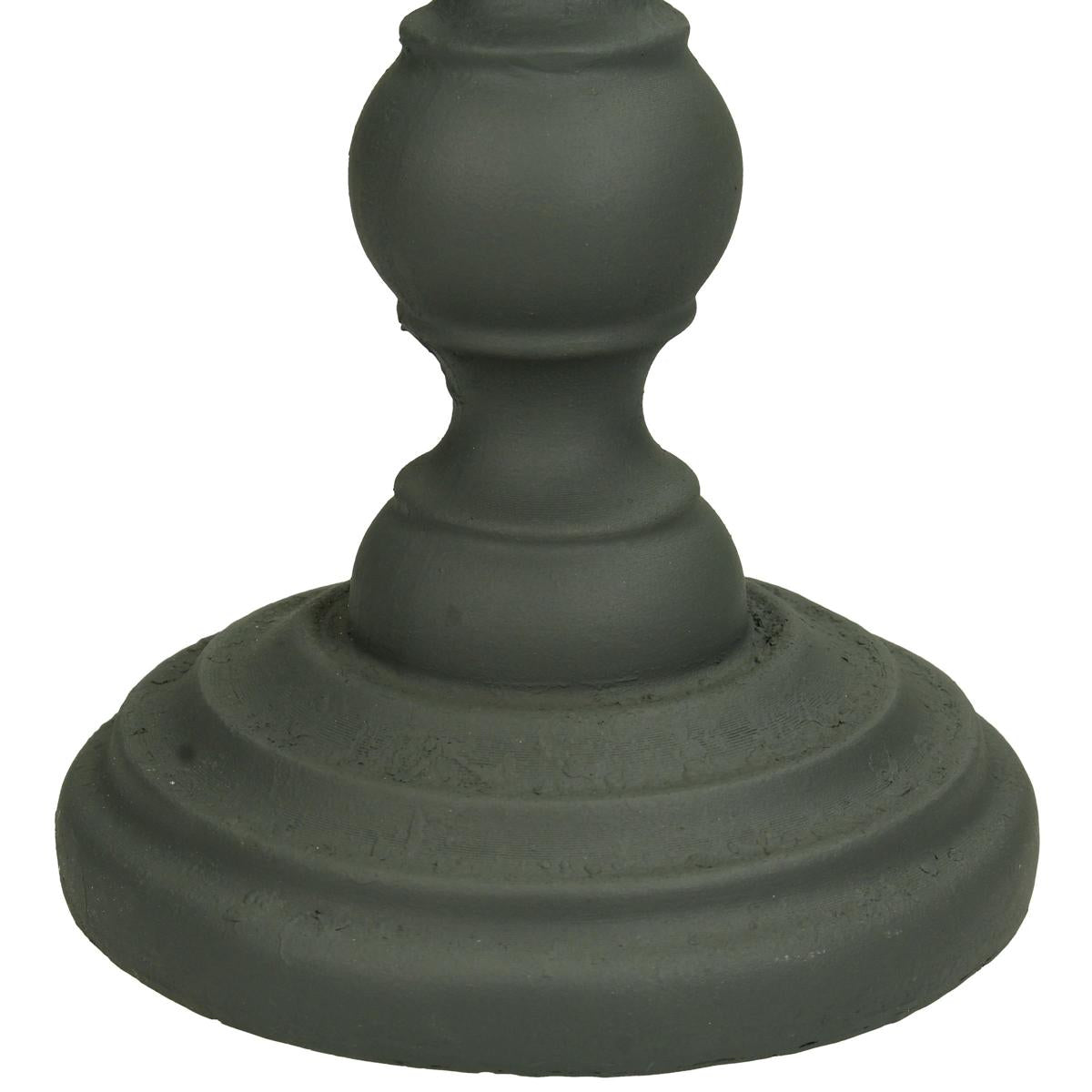 Κηροπήγιο Πολυρεσίνης Αντικέ Γκρι 13x13x48