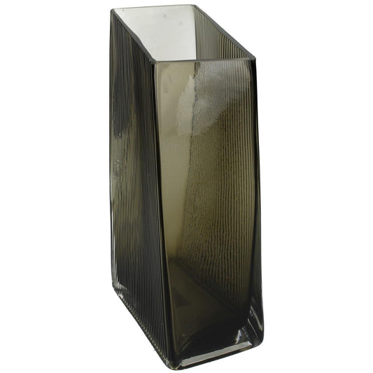 Βάζο Γυάλινο Καφέ 15x9x25