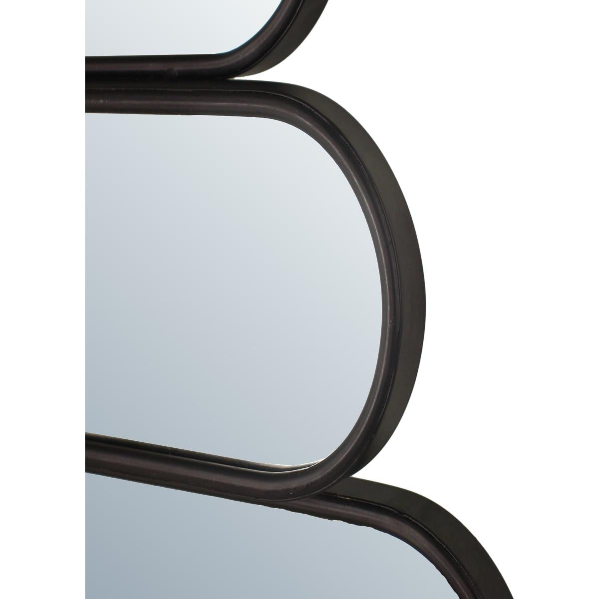 Καθρέπτης Τοίχου Μεταλλικός Μαύρος 66x5x56