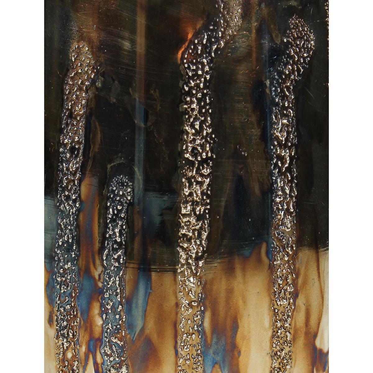 Κηροπήγιο Ασημί Γυαλί 12x12x12