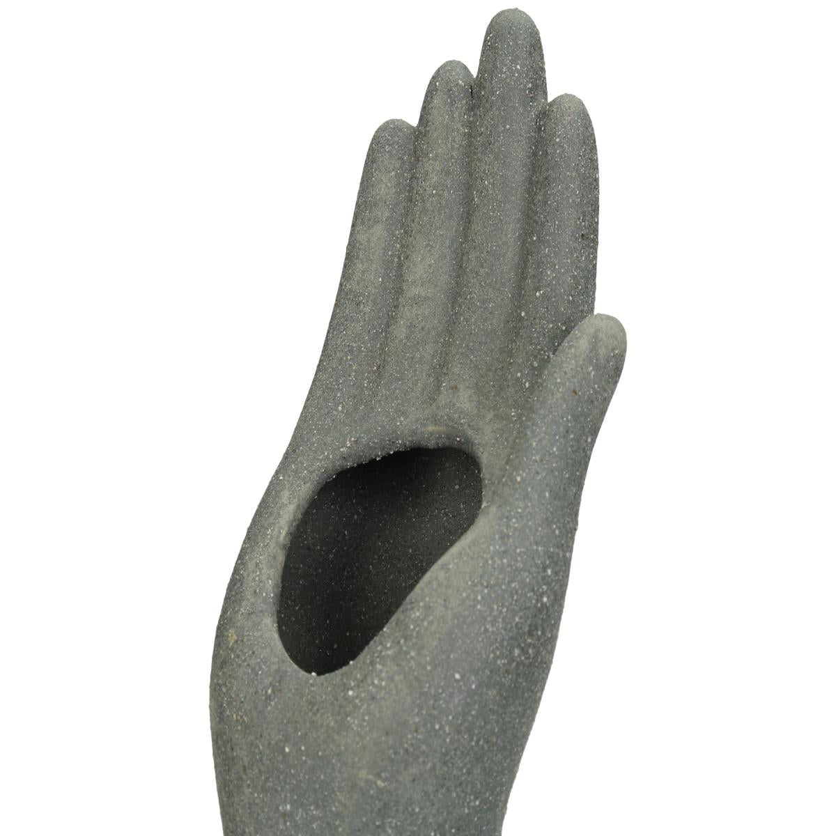 Βάζο 'Χέρι' Κεραμικό Γκρι 12x8x33