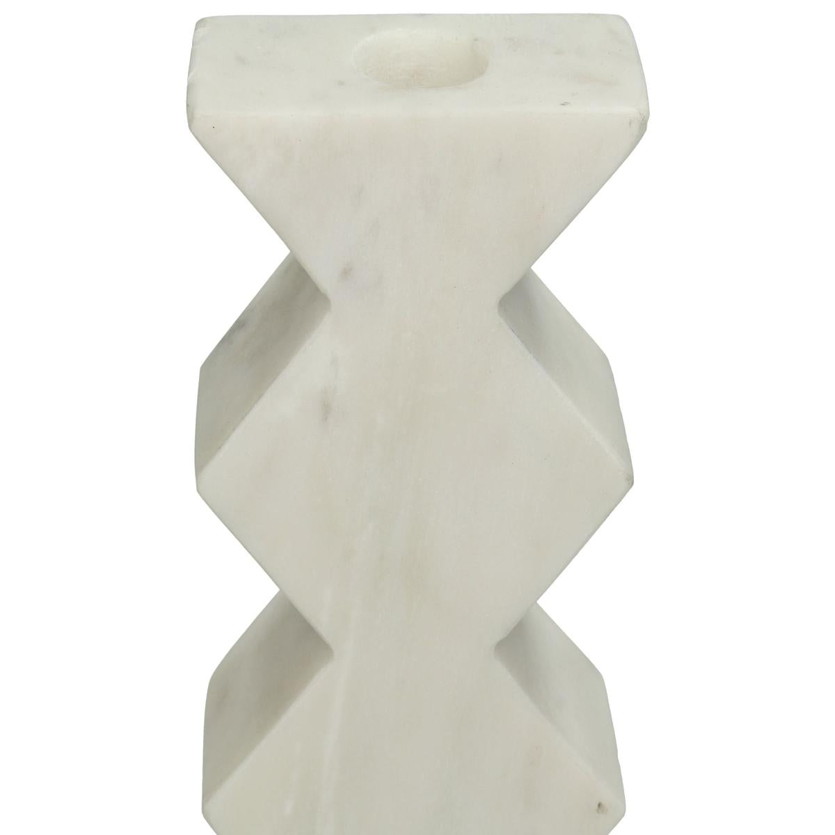 Κηροπήγιο Μαρμάρινο Λευκό 8x4x16