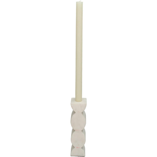 Κηροπήγιο Μαρμάρινο Λευκό 5x4x16