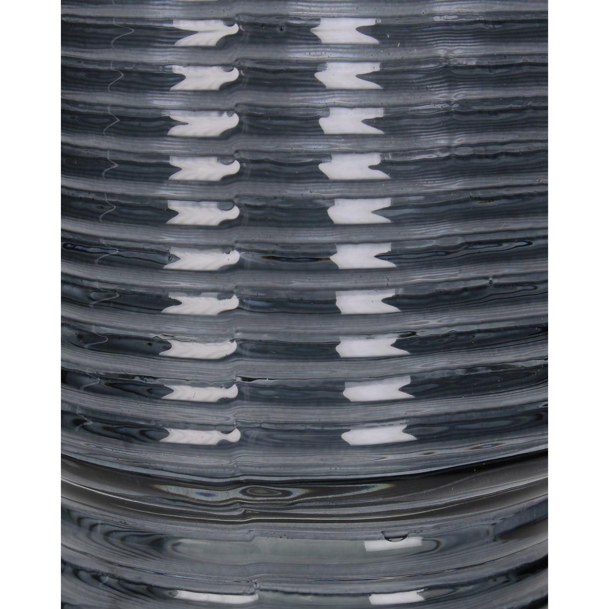 Βάζο Γυάλινο Γκρι 18x17x19