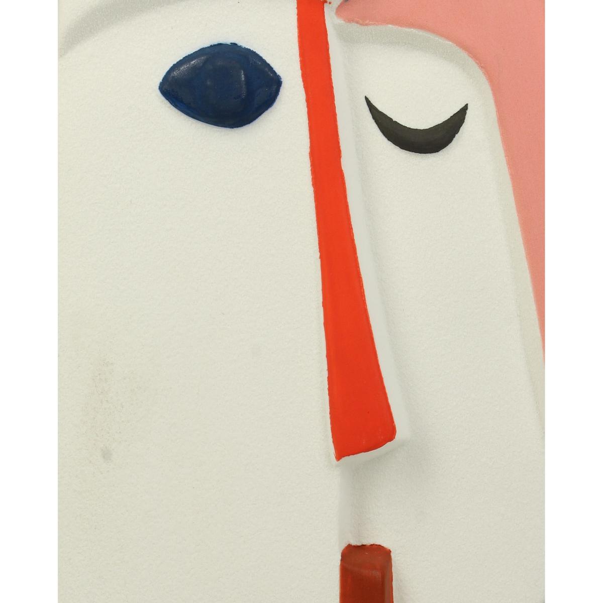 Βάζο 'Πρόσωπα' Κεραμικό Πολύχρωμο 17x9x21