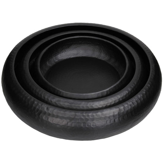 Μπολ Μαύρο Αλουμίνιο 58x58x12 Σετ 3 Τμχ