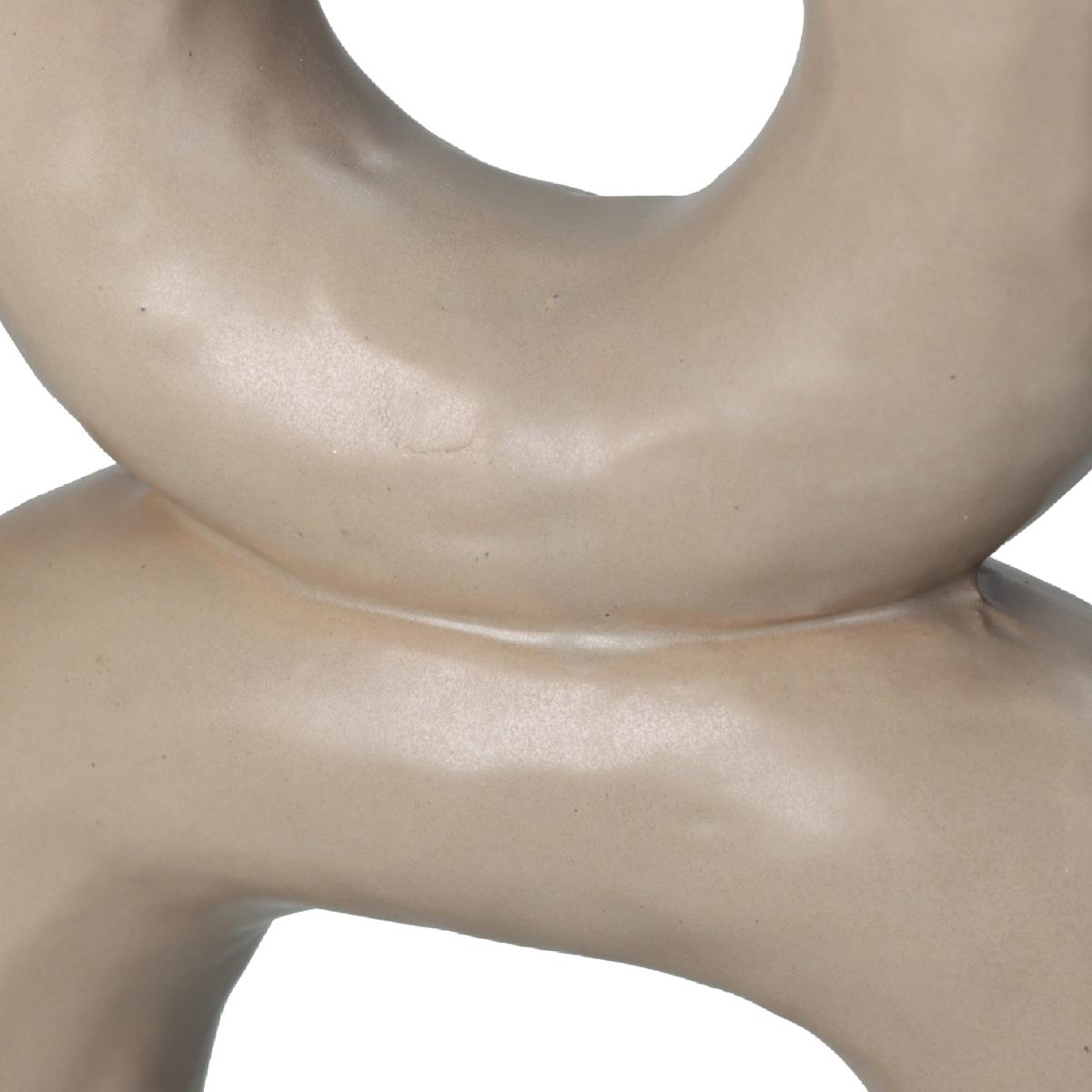 Κηροπήγιο Κεραμικό Μπεζ 20x7x27