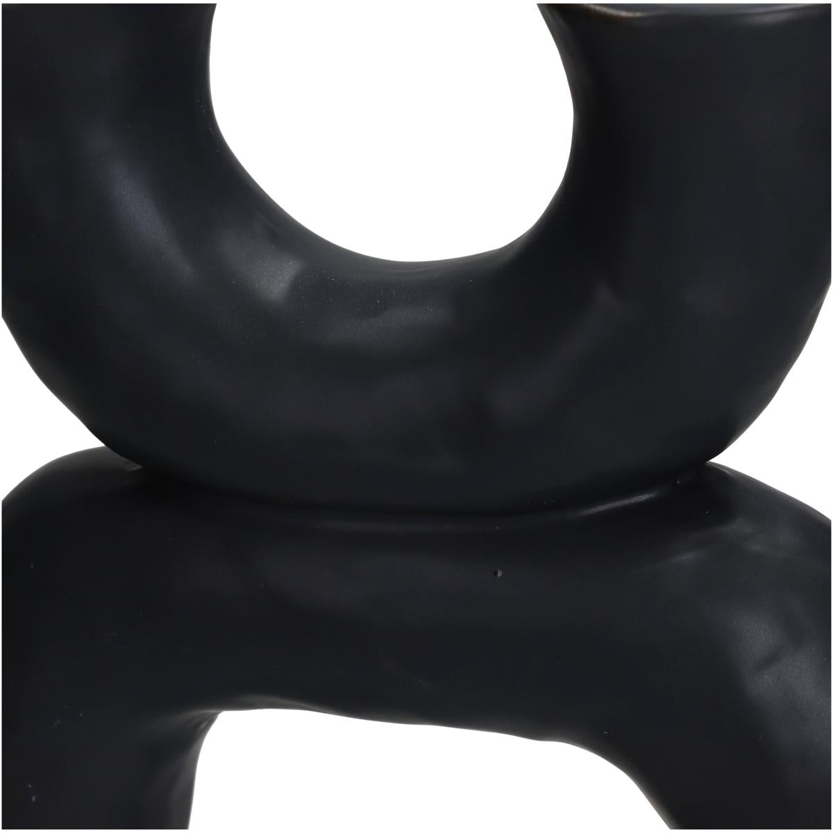 Κηροπήγιο Κεραμικό Μαύρο 20x7x27