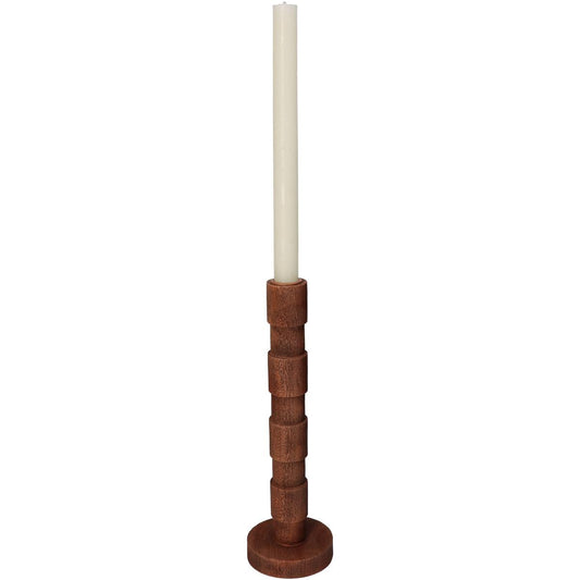 Κηροπήγιο Πολυρεσίνης Καφέ 9x9x30