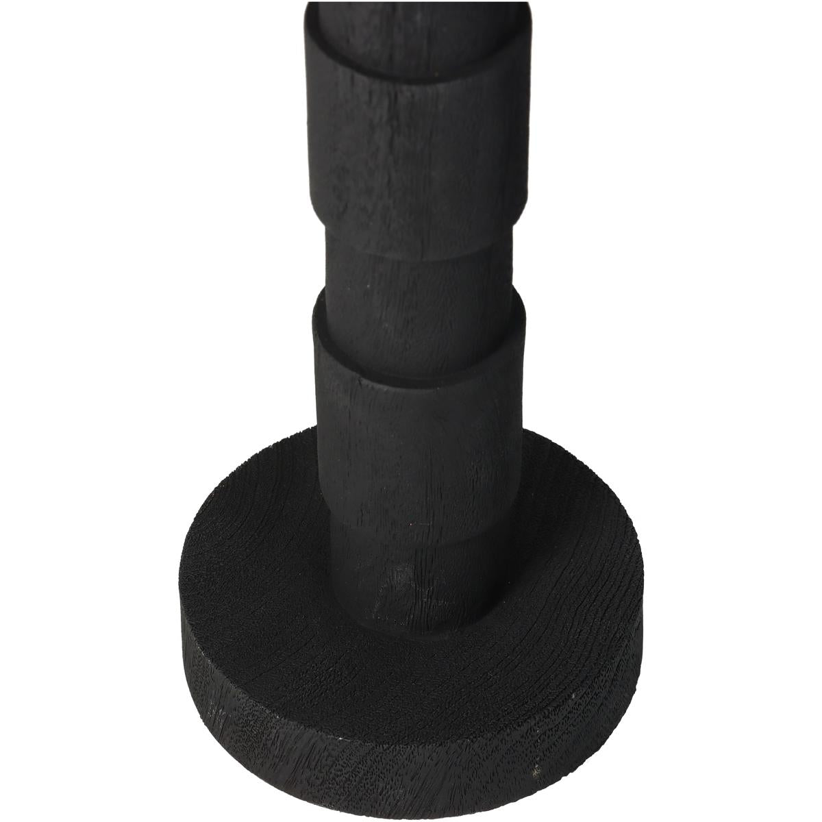 Κηροπήγιο Πολυρεσίνης Μαύρο 9x9x37