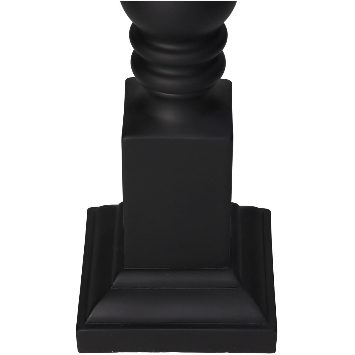 Κηροπήγιο Πολυρεσίνης Μαύρο 10x10x33