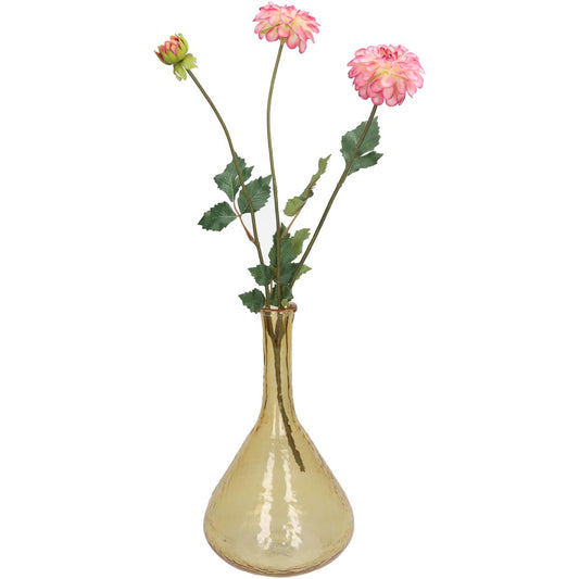 Βάζο Ώχρα Ανακυκλωμένο Γυαλί 17.8x17.8x30.5